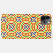 60s Retro Circular Geometric Pattern. Rood, groen Case-Mate iPhone Case (Achterkant (horizontaal))