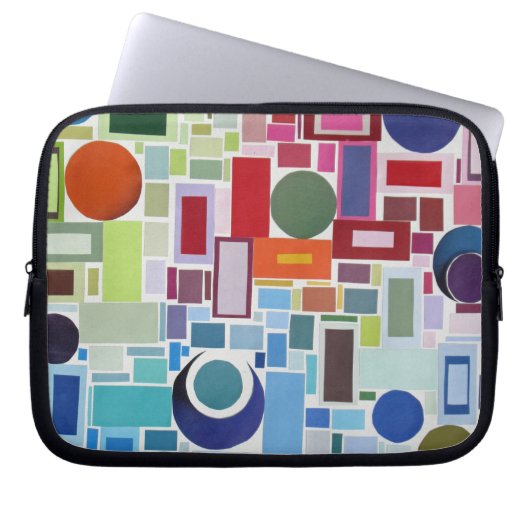 60's Retro Disco Kleur Collage Mozaïek Abstract Laptop Sleeve (Voorkant)