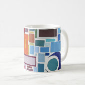 60's Retro Disco Kleurenkaart Collage thee of Koffiemok (Voorkant rechts)