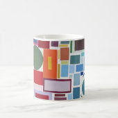 60's Retro Disco Kleurenkaart Collage thee of Koffiemok (Center)