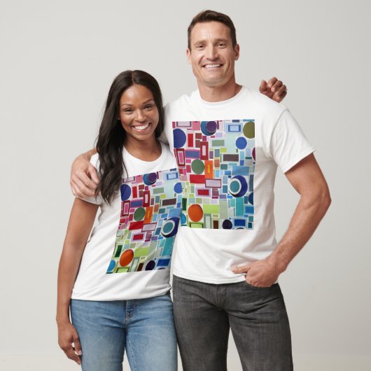 60's Retro Geometric Psychedelic Collage T-shirt (Unisex)
