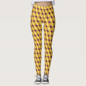 60s Retro gepatterneerd Leggings (Voorkant)