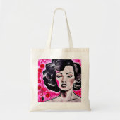 60's Retro Glam Lady Tote Bag (Voorkant)