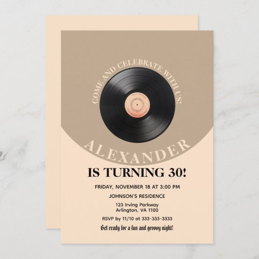 60s Retro Groovy Volwassen Verjaardagsfeest Elke L Kaart (Voorkant / Achterkant)