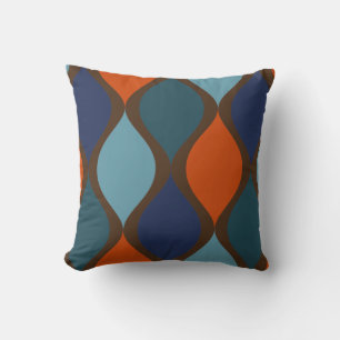 60s retro mod printplaat kussen met 70s stijl