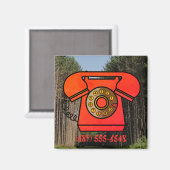 60s Retro natuur telefoonnummer Magneet (Voorkant / Achterkant)