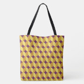 60s Retro Patterned Canvas tas (Achterkant)