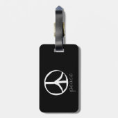 60s Retro Peace Sign Bagagelabel (Achterkant verticaal)