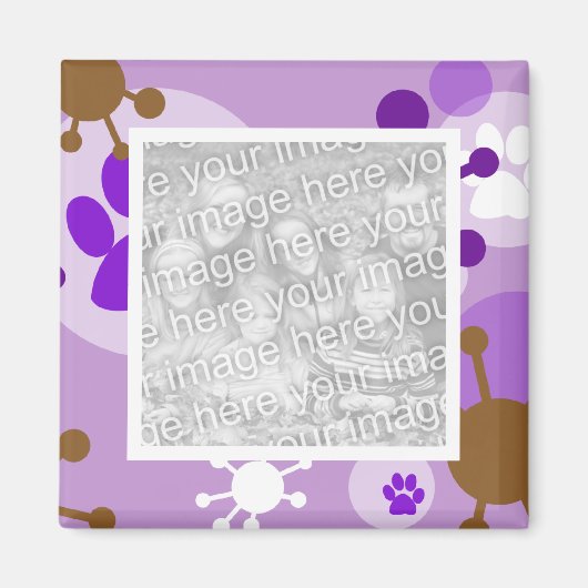 60's Retro Pet Photo Magneten (Voorkant)