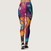 60s Retro Tye Die 70s Hippy Leggings (Achterkant)