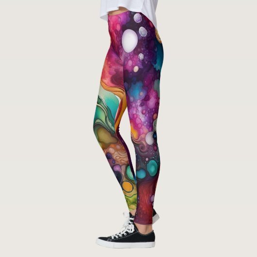 60s Retro Tye Die 70s Hippy Leggings (Links)