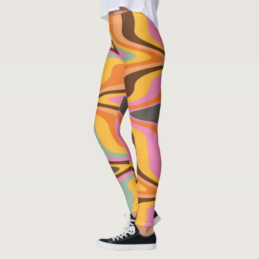 60s Retro Tye Die 70s Hippy Leggings (Links)