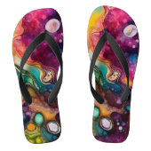 60s Retro Tye Die 70s Hippy Teenslippers (Voetbed)