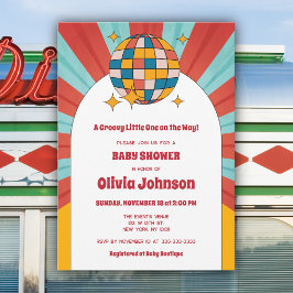 60s Retro Vinyl Muziek Genderneutraal Baby shower Kaart