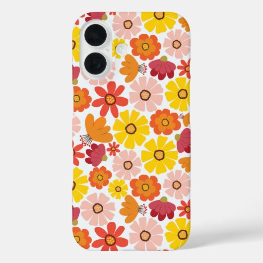 60s Retro Witte Zomer Case-Mate iPhone Case (Achterkant)