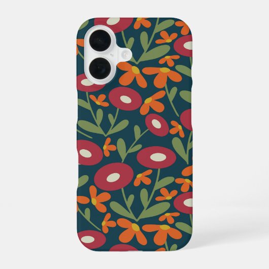 60s Retro Zomer iPhone 16 Hoesje (Achterkant)