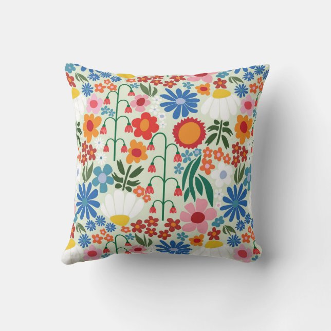 60s Retro Zomer Kussen (Achterkant)