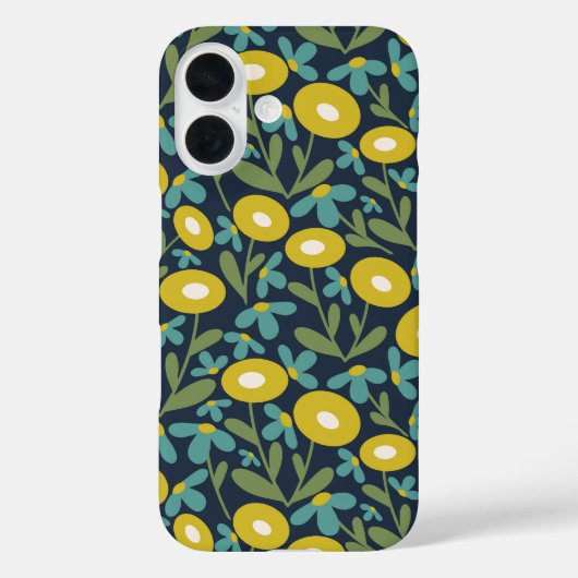 60s Retro Zomer Zee Blauw Case-Mate iPhone Case (Achterkant)