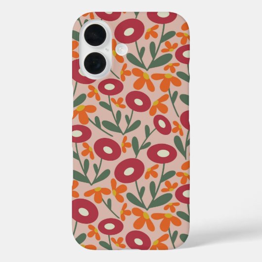 60s Retro Zomerroze Case-Mate iPhone Case (Achterkant)