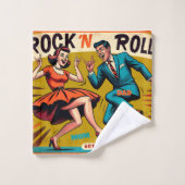 60's Rock N' Roll  cadeau voor ouders Bad Handdoek (Wasdoekje)