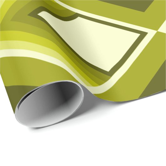 60s Stijl Glam Geel Geometrisch Modern Patroon Cadeaupapier (Rol Hoek)