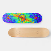 60s Style Peace Sign-skateboard Skateboard (Horizontaal)