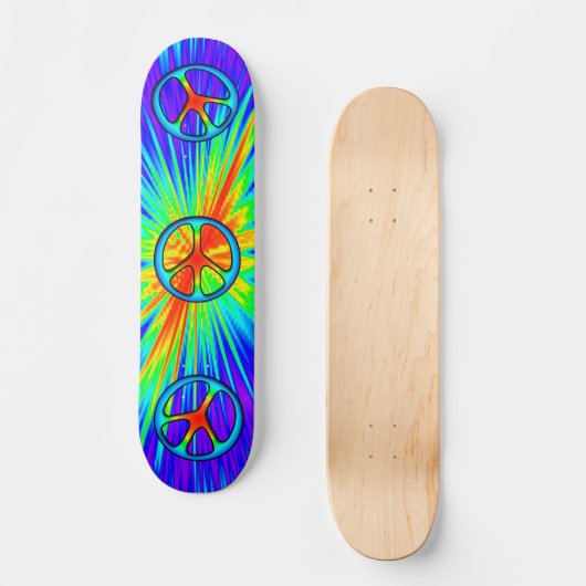 60s Style Peace Sign-skateboard Skateboard (Voorkant)