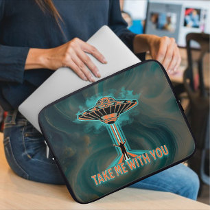 60's Style Vliegende Schotel Laptop Sleeve