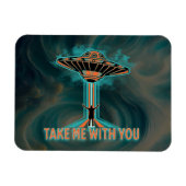  60's Style Vliegende Schotel Magneet (Horizontaal)