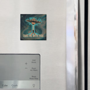  60's Style Vliegende Schotel Magneet