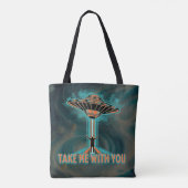 60's Style Vliegende Schotel Tote Bag (Achterkant)