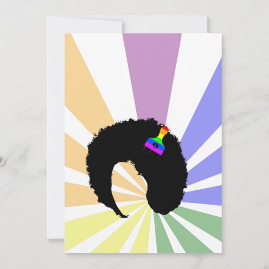 60's Th-Birthday Invitation Kaart (Achterkant)