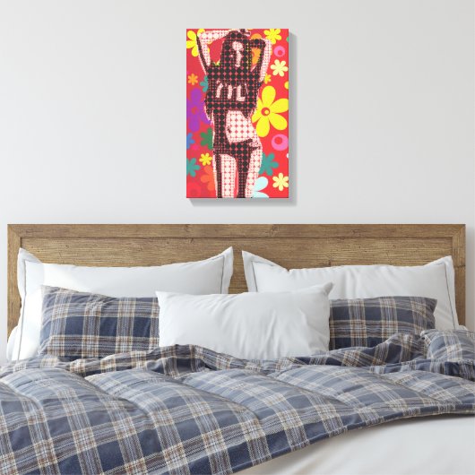 60s themabloem kinderretro pop kunst canvas afdruk (Insitu (Slaapkamer))