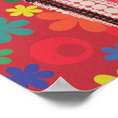 60s themabloem kinderretro poster (Hoek)