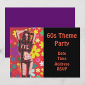 60s themabloem power party kaart (Voorkant / Achterkant)
