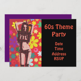 60s themabloem power party kaart