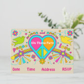 60s themabloemengroep hippy kaart (Staand voorkant)