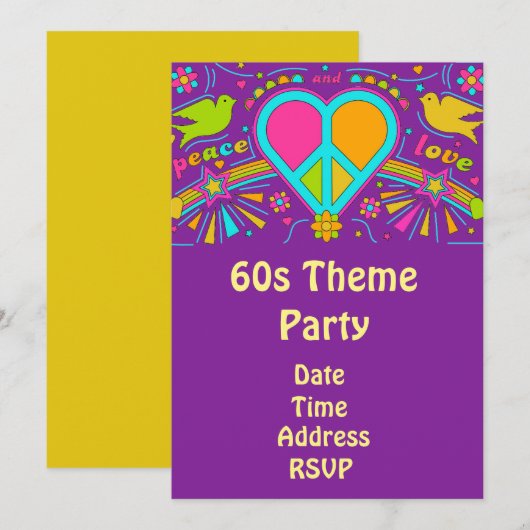 60s themabloemengroep hippy kaart (Voorkant / Achterkant)