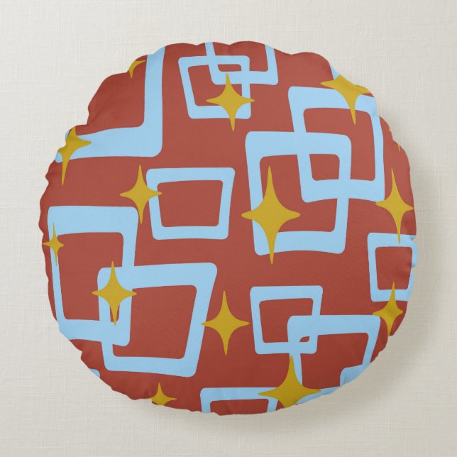 60s Vibe #13 Rond Kussen (Voorkant)