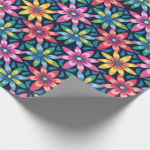  60s Vibe Mod Daisies All-over Print Cadeaupapier (Hoek)
