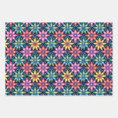  60s Vibe Mod Daisies All-over Print Inpakpapier Vel (Voorkant 3)