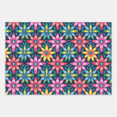 60s Vibe Mod Daisies All-over Print Inpakpapier Vel (Voorkant 3)