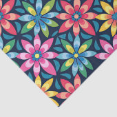 60s Vibe Mod Daisies All-over Print Tissuepapier (Detail)