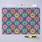 60s Vibe Mod Daisies All-over Print Tissuepapier (Craft)