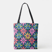  60s Vibe Mod Daisies All-over Print Tote Bag (Achterkant)