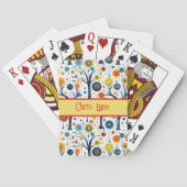 60s Vibe Mod Flowers Pokerkaarten (Achterkant)
