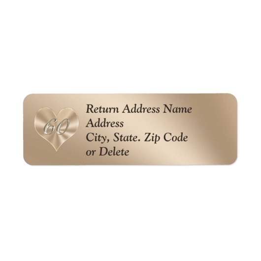 60ste Adresetiketten met Jouw naam en ADRES Etiket (Voorkant)