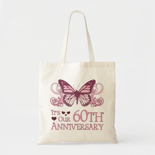 60ste bruiloft (Butterfly) Tote Bag (Voorkant)