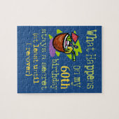 60ste cadeautjes van de Birthday Party. Wat gebeur Legpuzzel (Horizontaal)