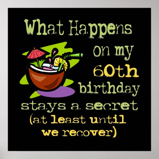 60ste cadeautjes van de Birthday Party. Wat gebeur Poster (Voorkant)